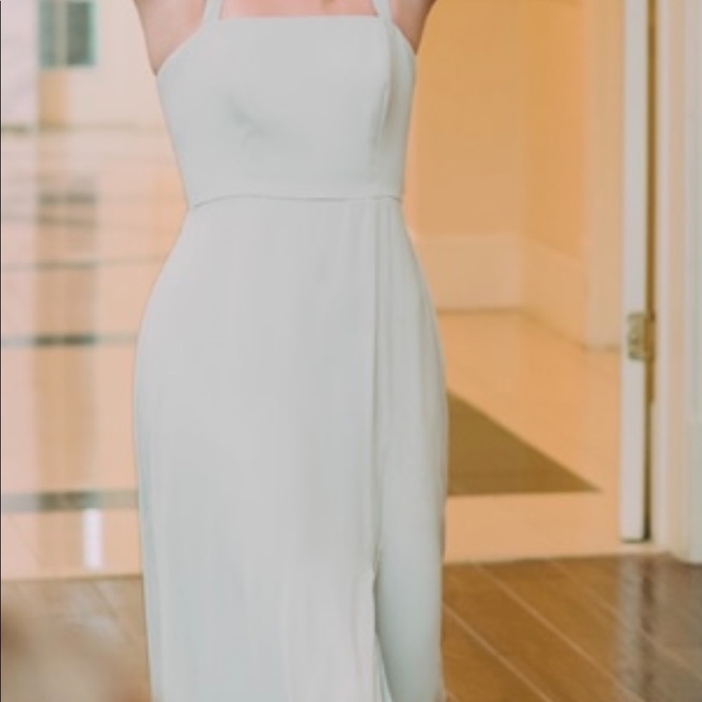 I am selling a long light green dress